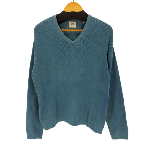 ギャップ Gap 90s 白タグ Vネックコットンニット メンズ import:L