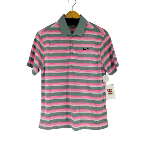 ナイキゴルフ NIKE GOLF DRI-FIT テックベントストライプ ポロシャツ メンズ import:M