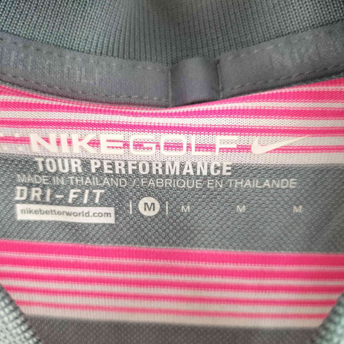 ナイキゴルフ NIKE GOLF DRI-FIT テックベントストライプ ポロシャツ メンズ import:M