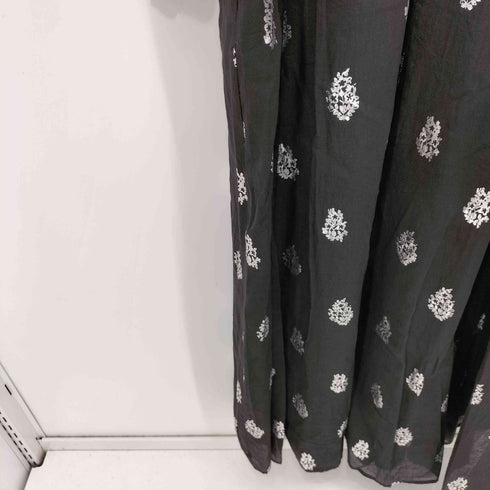 ヌキテパ NE QUITTEZ PAS 26SS Cotton Voile Foil Flower Print Sleeve Dress コットンボイル フラワー箔プリント スリーブ ドレス レディース JPN:M