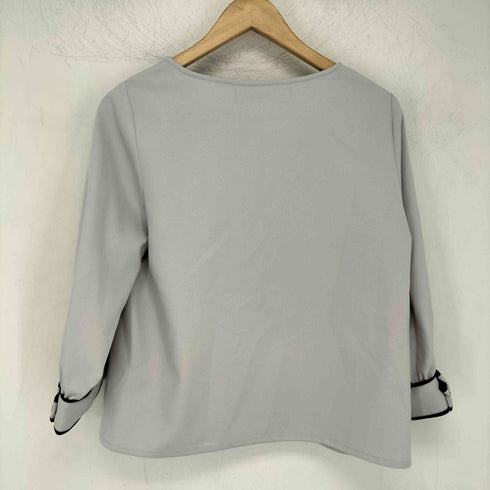 トッコクローゼット tocco closet ノーカラー リボンスリーブ ブラウス レディース JPN:L