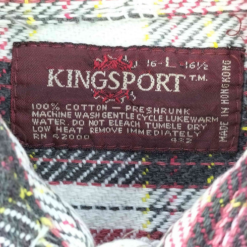 KINGSPORT 70S~80S チェック ネルシャツ メンズ 16 1/2