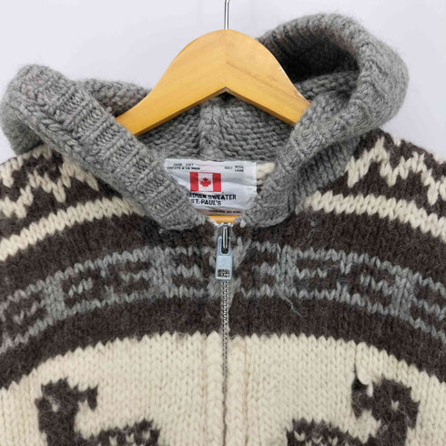 CANADIAN SWEATER ST.PAUL'S ジップ カウチン ハンドニット セーター カーディガン メンズ