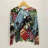 VIA FABURRICA ビジュー 総柄 プリント クルーネック ニット レディース import:M