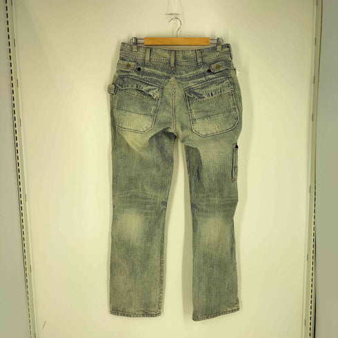 OIL CAKE USED加工 ヒッコリーストライプ ブッシュ パンツ メンズ JPN:L
