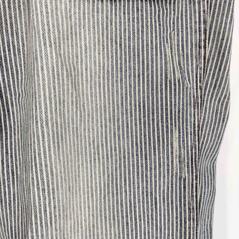 OIL CAKE USED加工 ヒッコリーストライプ ブッシュ パンツ メンズ JPN:L