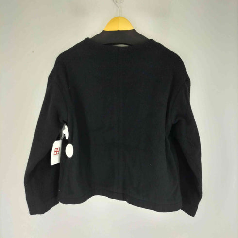 HUIS.×尾州 縮絨ウールフランネルノーカラーショートコート レディース FREE