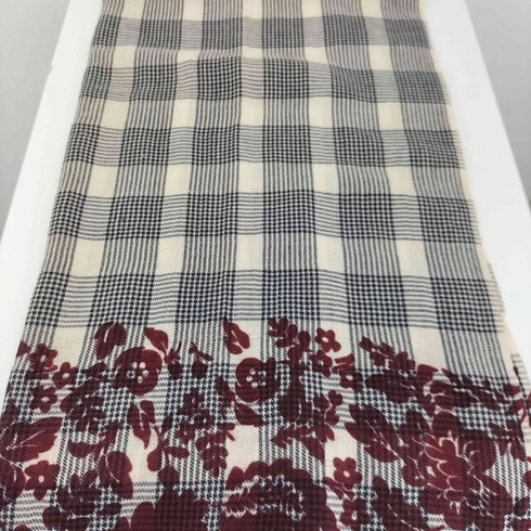 トリココムデギャルソン tricot COMME des GARCONS ボタニカル チェック柄 マフラー レディース