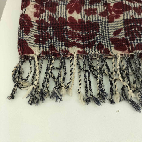トリココムデギャルソン tricot COMME des GARCONS ボタニカル チェック柄 マフラー レディース