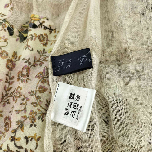 Fil D'araignee 花柄 リネンストール レディース