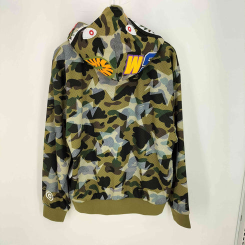 アベイシングエイプ A BATHING APE 26ss STA OVER PRINT 1ST CAMO MESH SHARK CROPPED FIT FULL ZIP HOODIE メンズ JPN:XL