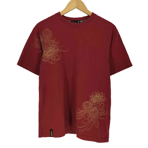 バットウムスメ DIVINE RETRIBUTION 抜刀娘 Japanese pattern 虎 和柄 クルーネックTシャツ メンズ JPN:L