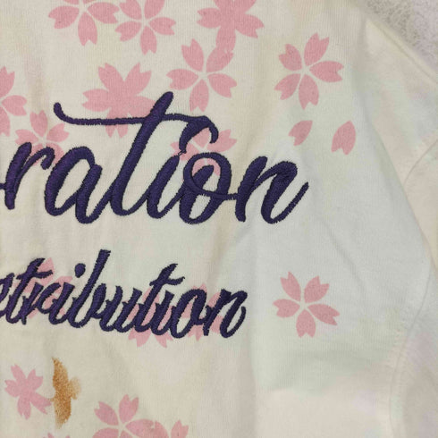 バットウムスメ DIVINE RETRIBUTION 抜刀娘 Japanese pattern パンダ 桜 和柄 刺繍クルーネックTシャツ メンズ JPN:XL