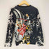 バットウムスメ DIVINE RETRIBUTION 抜刀娘 Japanese pattern 鯉 桜 和柄 L/SクルーネックTシャツ メンズ JPN:L