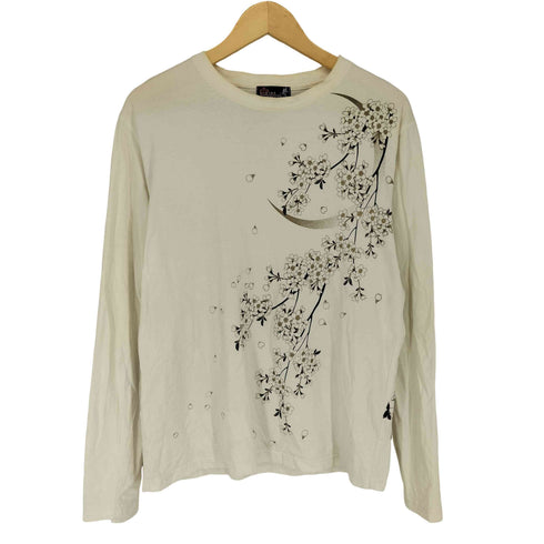バットウムスメ DIVINE RETRIBUTION 抜刀娘 Japanese pattern 和柄 L/SクルーネックTシャツ メンズ JPN:M