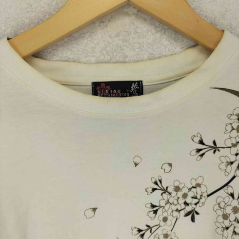 バットウムスメ DIVINE RETRIBUTION 抜刀娘 Japanese pattern 和柄 L/SクルーネックTシャツ メンズ JPN:M