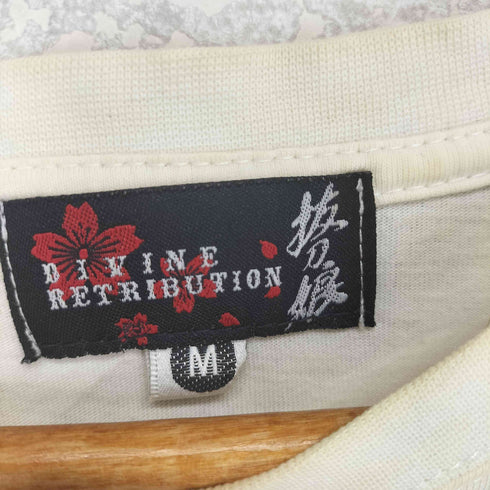 バットウムスメ DIVINE RETRIBUTION 抜刀娘 Japanese pattern 和柄 L/SクルーネックTシャツ メンズ JPN:M