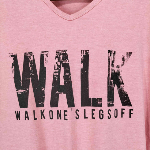 Doublefocus WALK フロントプリント L/S Vネックカットソー メンズ M