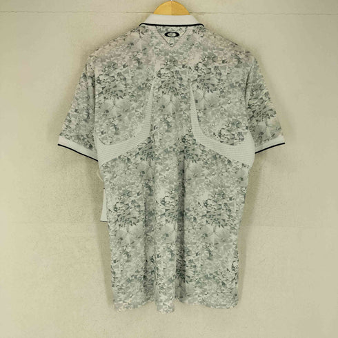 オークリー OAKLEY フロントジップ ロゴ刺繍総柄ポロシャツ メンズ JPN:XL XL