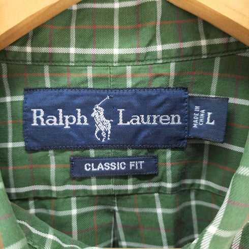 ラルフローレン RALPH LAUREN CLASSIC FIT ポニー刺繍 ボタンダウンシャツ メンズ import:L