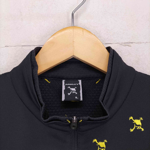 オークリー OAKLEY ロゴ刺繍スタンドカラーハーフジップポロ メンズ JPN:XL L