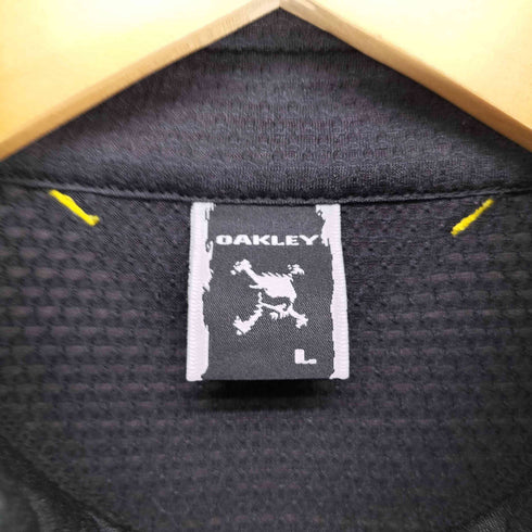 オークリー OAKLEY ロゴ刺繍スタンドカラーハーフジップポロ メンズ JPN:XL L