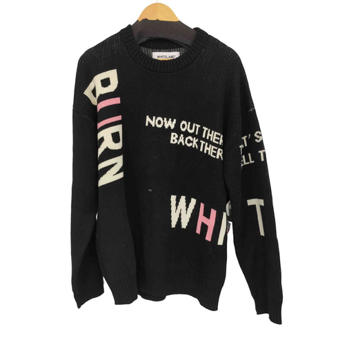 ホワイトランドブラックバーン WHITELAND BLACKBURN グラフィッククルーネックニット メンズ JPN:M