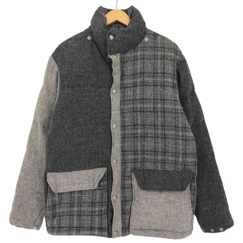 ノースフェイスパープルレーベル THE NORTH FACE PURPLE LABEL コラボ TWEED DOWN PARKA JACKET ツイード クレイジー チェック パターン ダウン ジャケット メンズ import:M