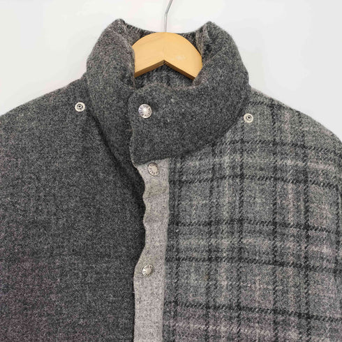 ノースフェイスパープルレーベル THE NORTH FACE PURPLE LABEL コラボ TWEED DOWN PARKA JACKET ツイード クレイジー チェック パターン ダウン ジャケット メンズ import:M