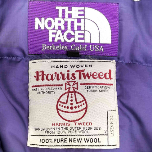 ノースフェイスパープルレーベル THE NORTH FACE PURPLE LABEL コラボ TWEED DOWN PARKA JACKET ツイード クレイジー チェック パターン ダウン ジャケット メンズ import:M