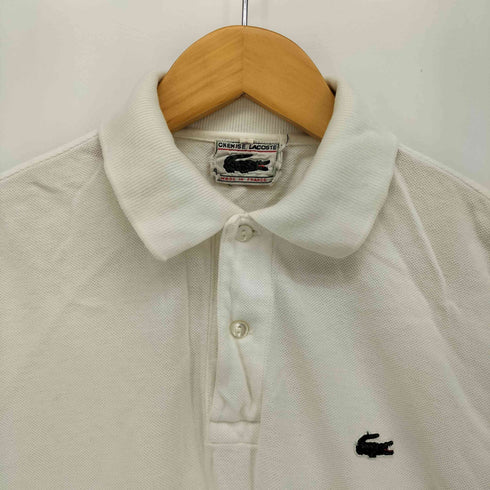 ラコステ LACOSTE 70S フランス製 ロゴ刺繍 鹿の子 L/S ポロ シャツ メンズ 3