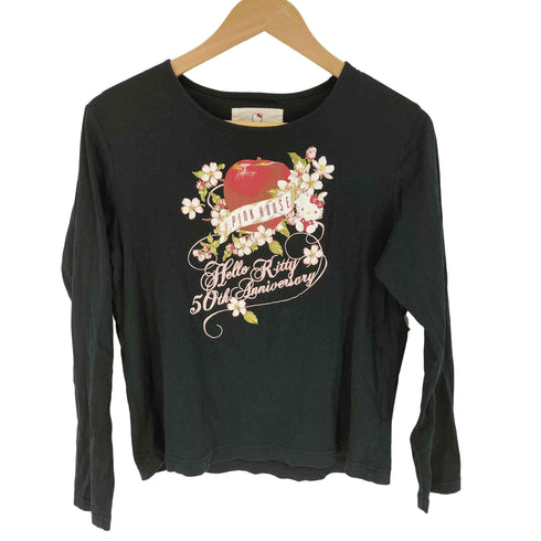 ピンクハウス PINK HOUSE 50周年記念 テーマパーク キャラクター コラボ プリント クルーネック L/S Tシャツ レディース JPN:4