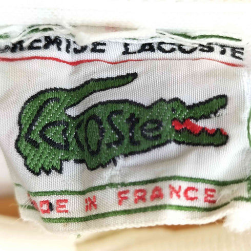 ラコステ LACOSTE 70S フランス製 ロゴ刺繍 鹿の子 S/S ポロ シャツ メンズ 3