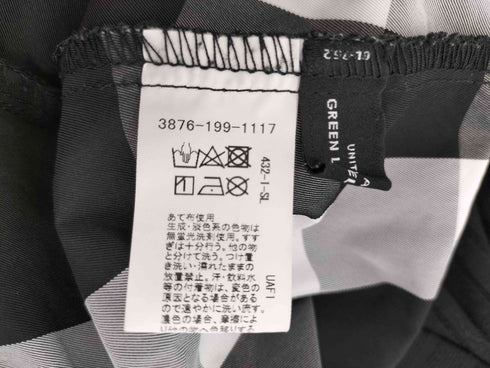 ユナイテッドアローズグリーンレーベルリラクシング UNITED ARROWS green label relaxing モックネック チェック 異素材ドッキング ロングワンピース レディース