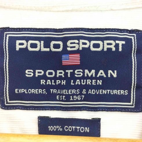ポロスポーツラルフローレン POLO SPORT RALPH LAUREN 90S SPORTSMAN コーデュロイ S/S オープンカラーシャツ メンズ import:L