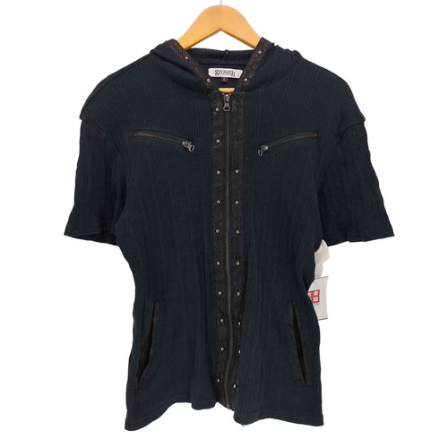 GROWTH スタッズ ジップアップ S/S パーカーY2K メンズ import:L