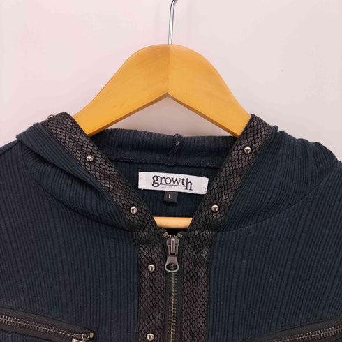 GROWTH スタッズ ジップアップ S/S パーカーY2K メンズ import:L