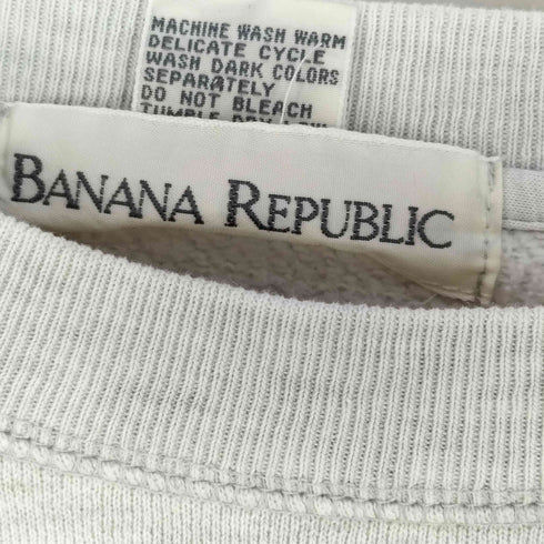 バナナリパブリック BANANA REPUBLIC 90s 白タグ ロゴ プリント クルーネック スウェット トレーナー メンズ import:XL