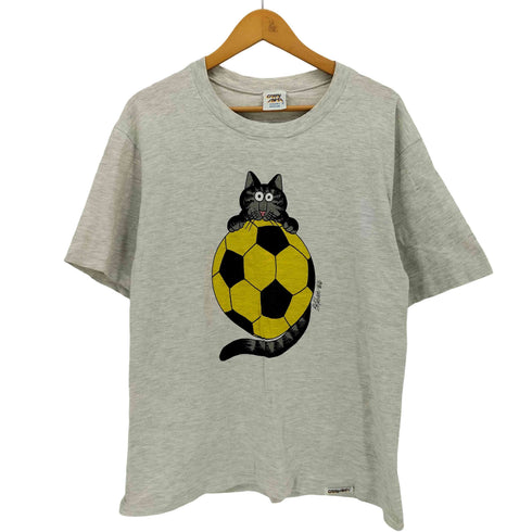 クレイジーシャツ CRAZY SHIRTS 90S USA製 キャラクター プリント S/S Tシャツ 猫 メンズ import:M