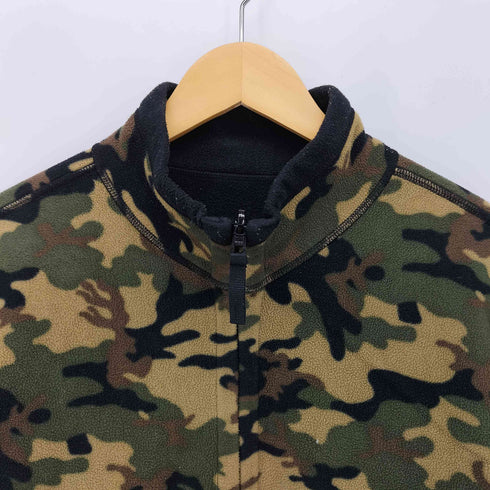 ユニクロ UNIQLO 00S OLD リバーシブル 迷彩 フリース ジップアップ ジャケット メンズ JPN:XL