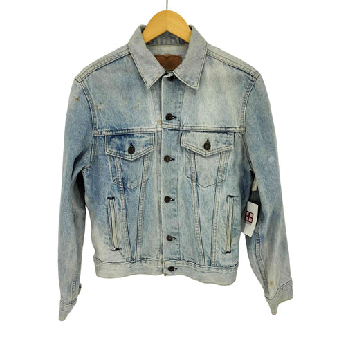 リーバイス Levis 80-90S 70508-02 USA製 ボタン裏刻印155 ケミカルウォシュド デニム トラッカー ジャケット レディース JPN:40