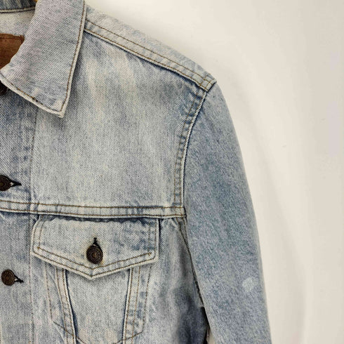 リーバイス Levis 80-90S 70508-02 USA製 ボタン裏刻印155 ケミカルウォシュド デニム トラッカー ジャケット レディース JPN:40