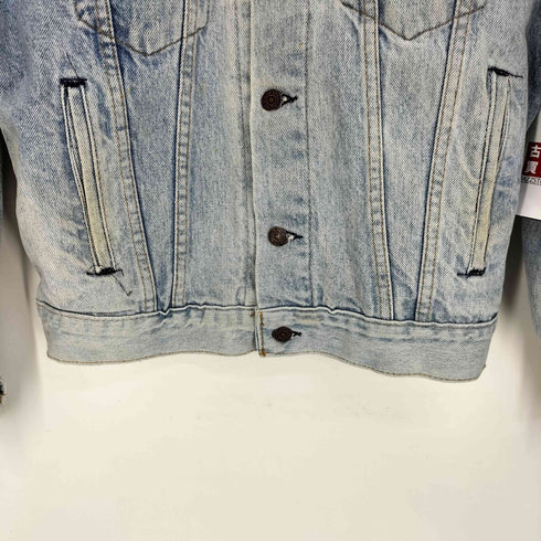 リーバイス Levis 80-90S 70508-02 USA製 ボタン裏刻印155 ケミカルウォシュド デニム トラッカー ジャケット レディース JPN:40