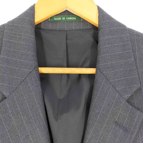 ローレンラルフローレン LAUREN RALPH LAUREN 80s カナダ製 ストライプ 2B テーラードジャケット ユニセックス レディース