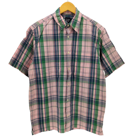 ギャップ Gap 00S OLD マドラスチェック レギュラーカラー ボックス S/S シャツ メンズ import:S