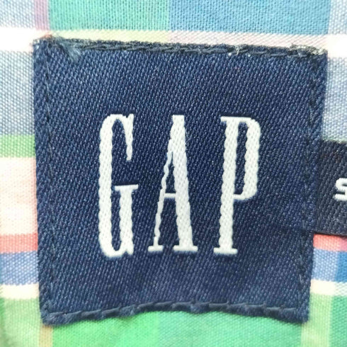 ギャップ Gap 00S OLD マドラスチェック レギュラーカラー ボックス S/S シャツ メンズ import:S