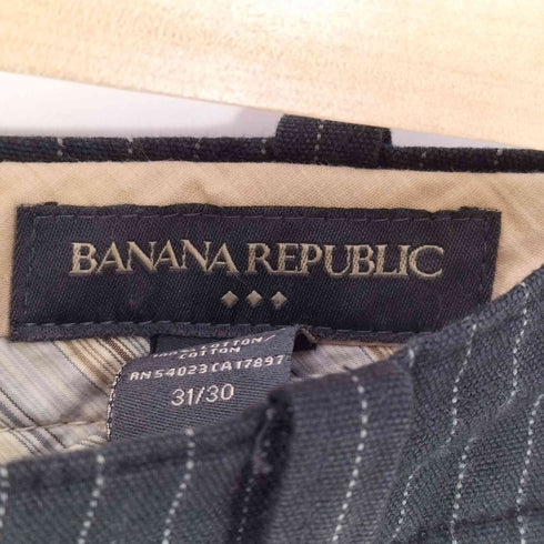 バナナリパブリック BANANA REPUBLIC 00S ノータック ストライプ スラックス パンツ メンズ 31/30