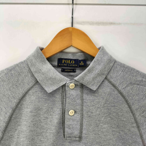 ポロラルフローレン POLO RALPH LAUREN NEW YORK カレッジ 三段 プリント ポロシャツ メンズ import:M