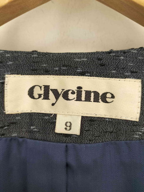GLYCINE シルク ちりめん柄 ノーカラージャケット レディース