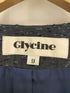 GLYCINE シルク ちりめん柄 ノーカラージャケット レディース